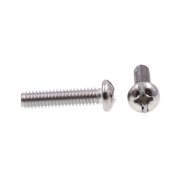 Machine Screw, Round, Phil/Sltd Comb Drive #12-24 X 1in 18-8 Stainless Steel 100PK